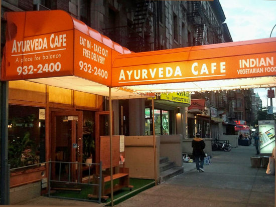 Ayurveda Cafe exterior awning