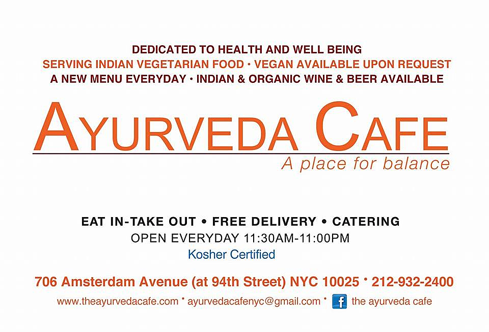 Ayurveda Cafe flyer