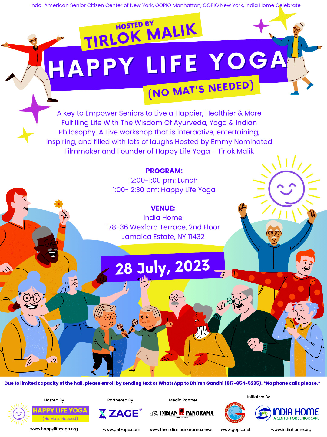 Happy Life Yoga no mats needed 2023-07-28